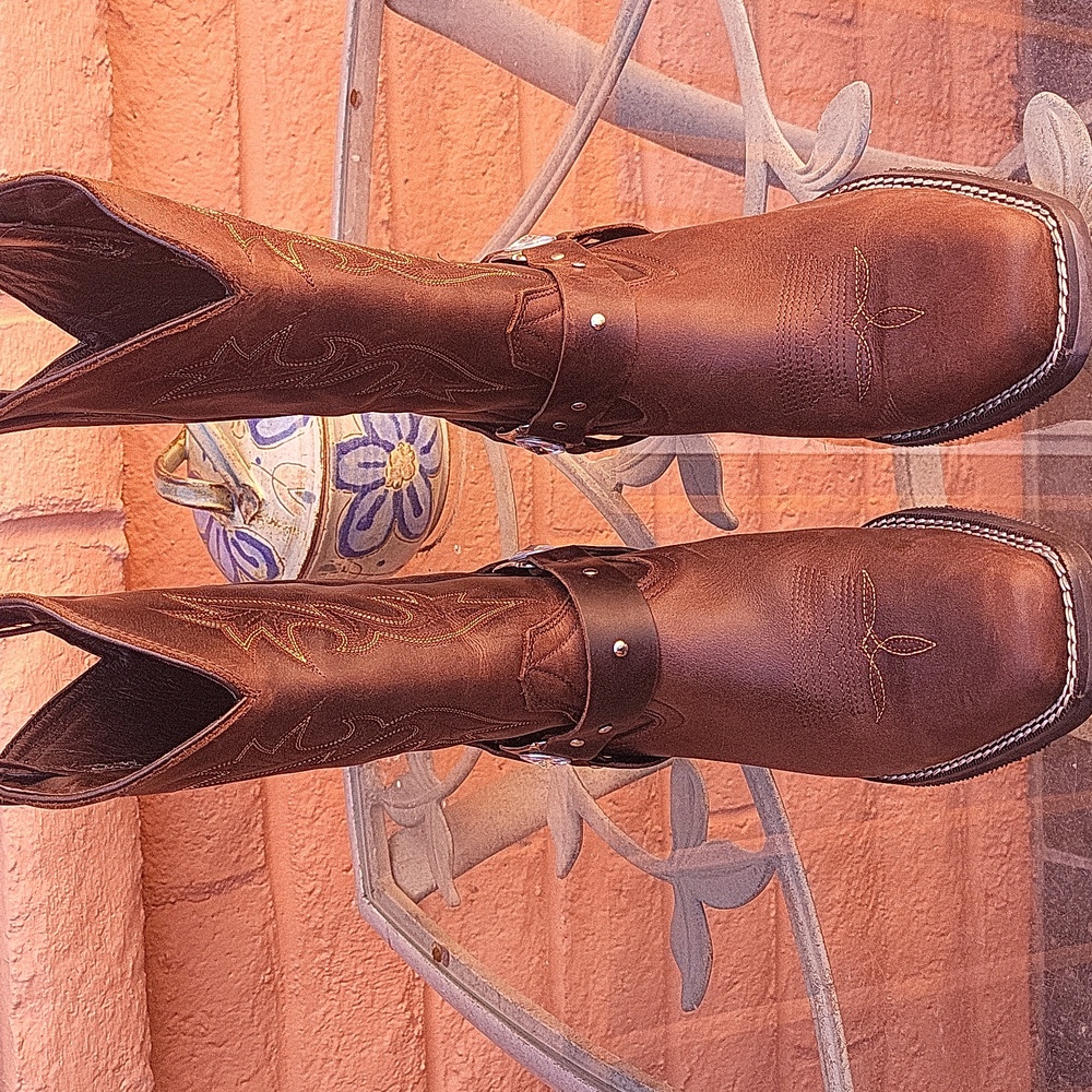 Caballo Dorado Brown Leather Cowgirl Boots, Womans Size 27 - Picture 3 of 11